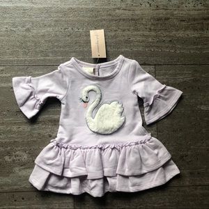 First Impressions 3/6 Month Lavender T-shirt with Swan